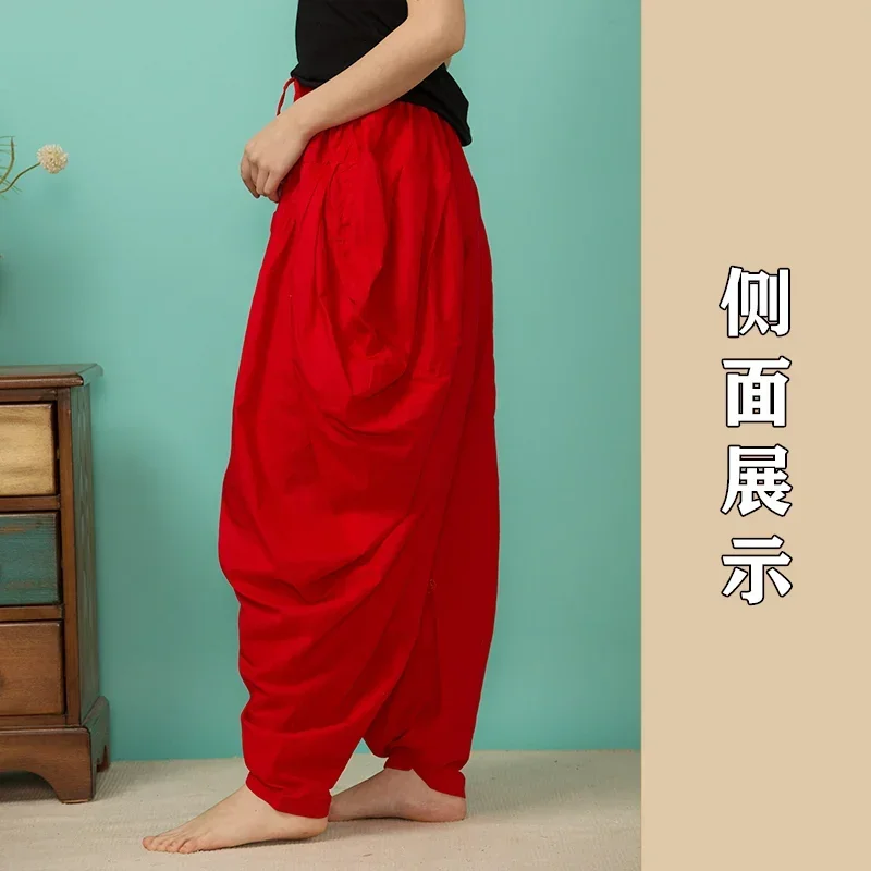 Indian Punjabi Pants Trousers Shalwar India Spring and Summer Pants Multicolor Cotton Radish Pant Pleated Salwar - view 3