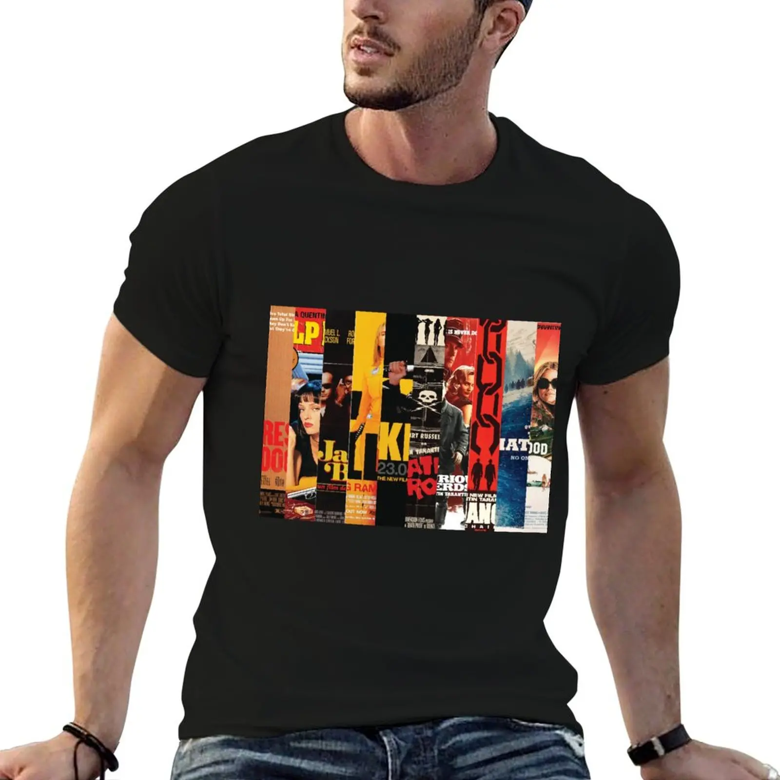 タランティーノ-テン-tシャツ-メンズtシャツ-高品質-高級ブランド-gマン-tシャツ-メンズ用-tシャツ-男性用パック-コットンtシャツ