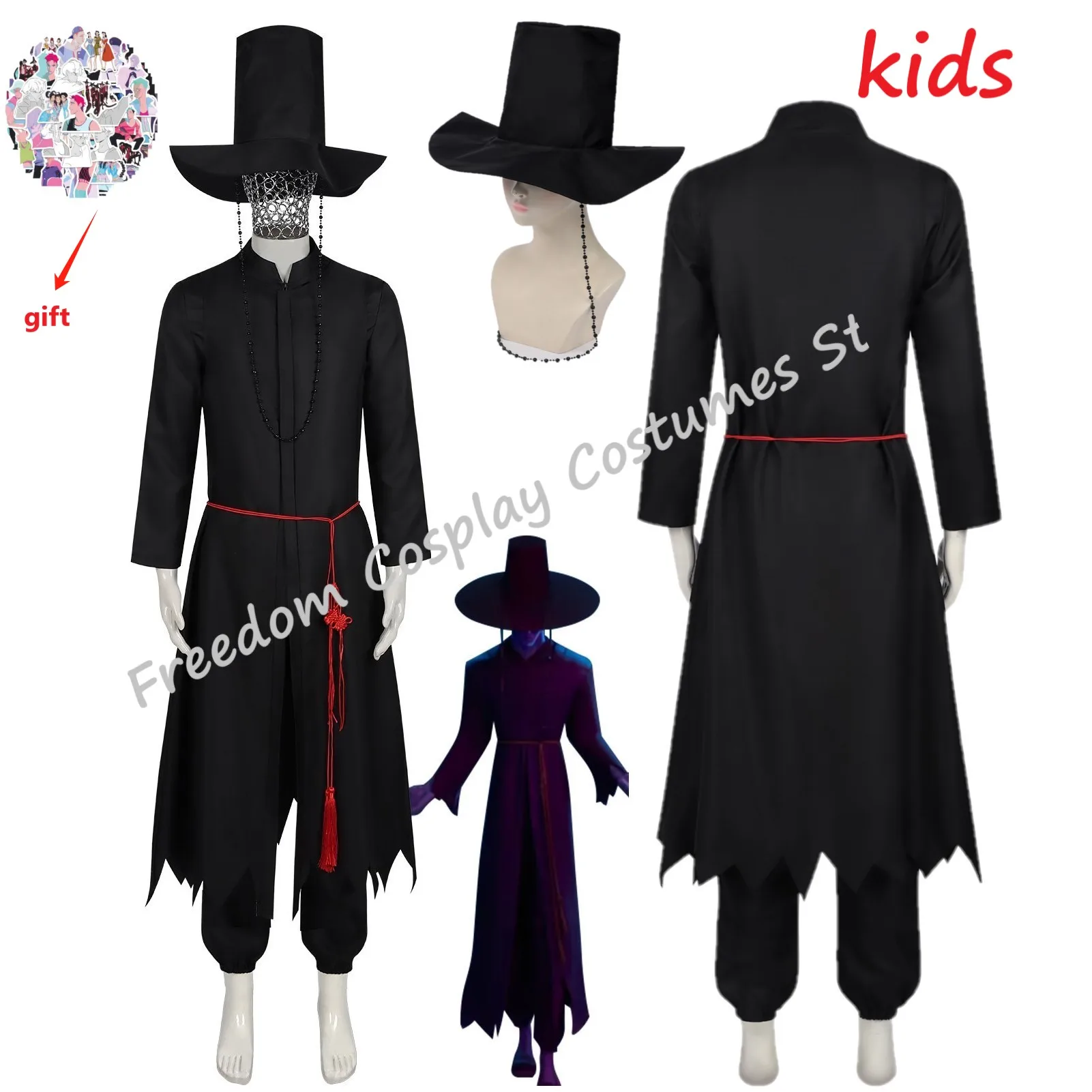 

kids Jinu Cosplay Anime Movie Saja Boy Kpop Group Singing Korea Style Boy band Idol Halloween Party Costumes for Children