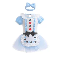 Baby Romper TUTU Dress With Headband Infant Baby Princess Girl Clothes Size 3-18M Cute Design Baby Dress Party Costumes 6