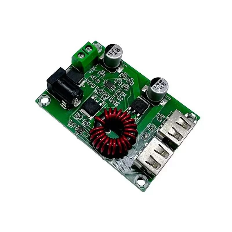 1 pz XH-M224 Dual USB Output Module Green PCB Dual 5V 3A modulo scheda di ricarica ricaricabile