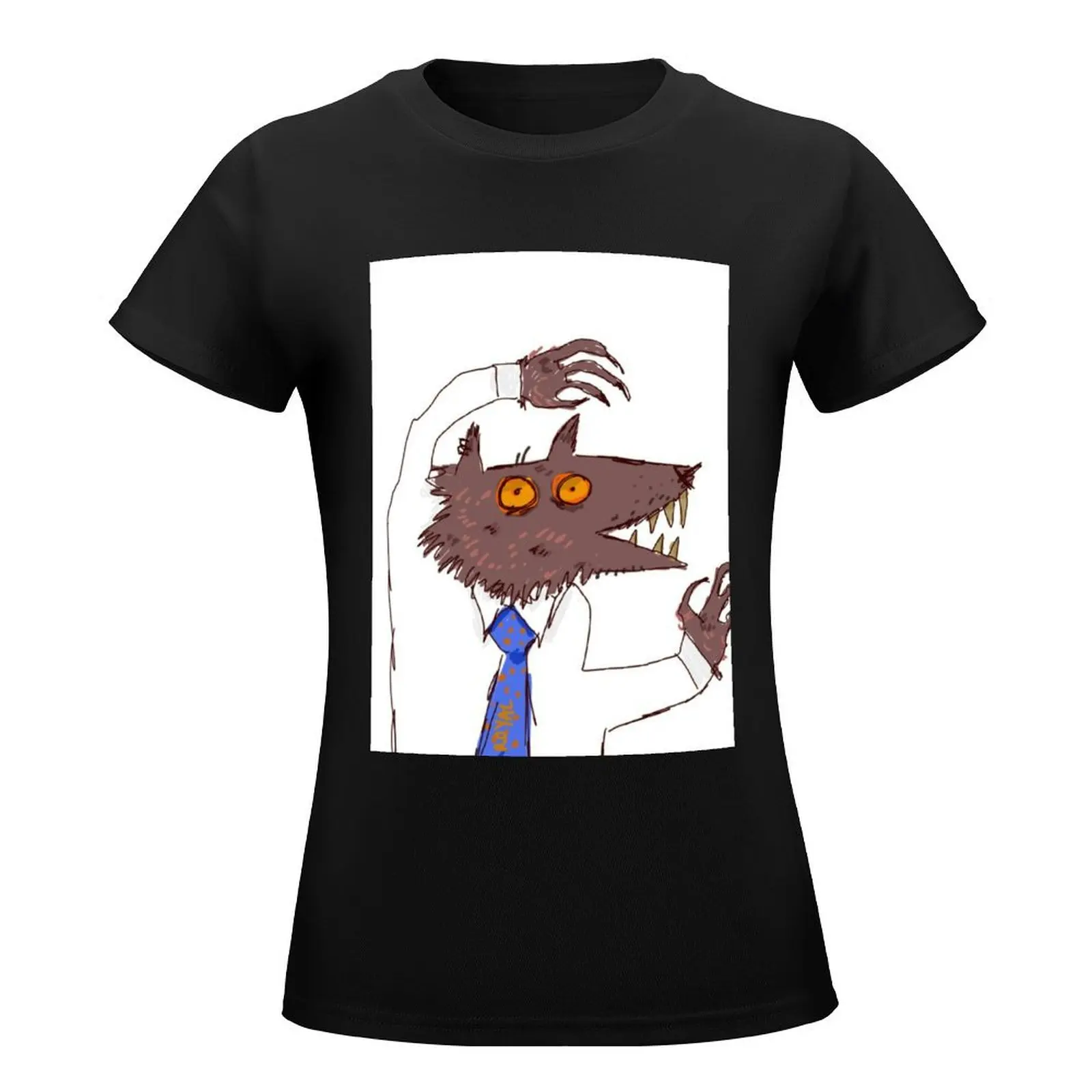 corporate day job werewolf T-Shirt anime graphics t-shirt dress for Women plus size