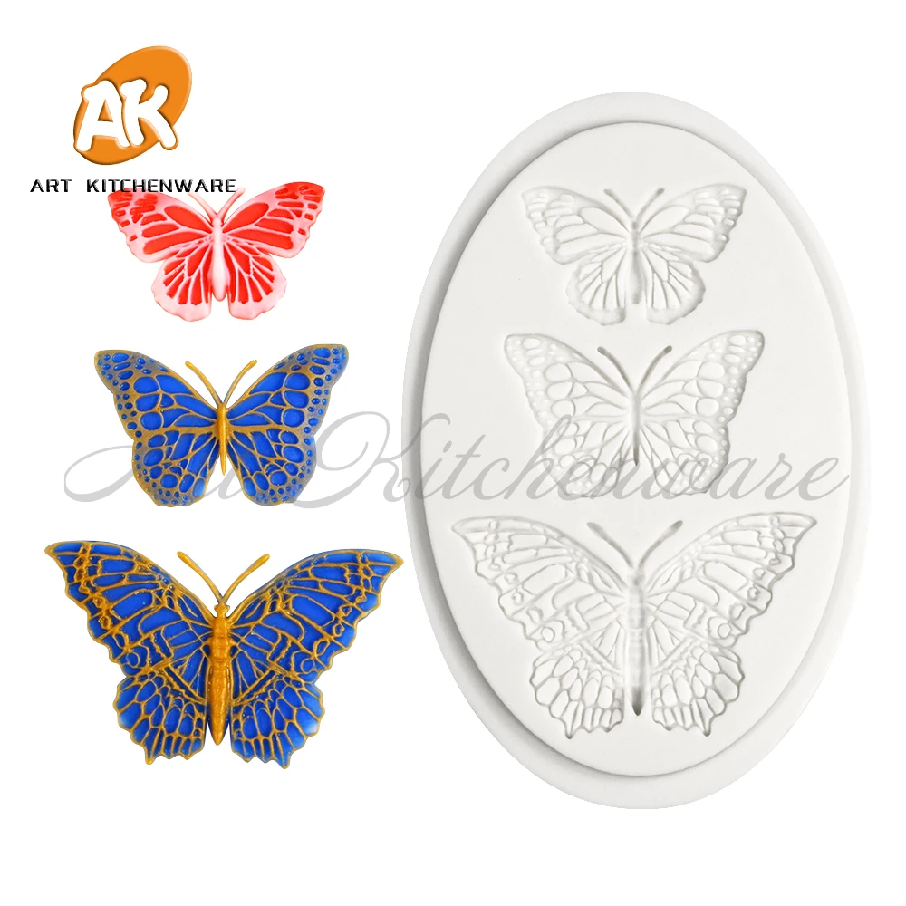 Butterflies Fondant Silicone Mold Cake Molds DIY Cake Decorating Tools Chocolate Gumpaste Moulds Candy Resin Clay Mould