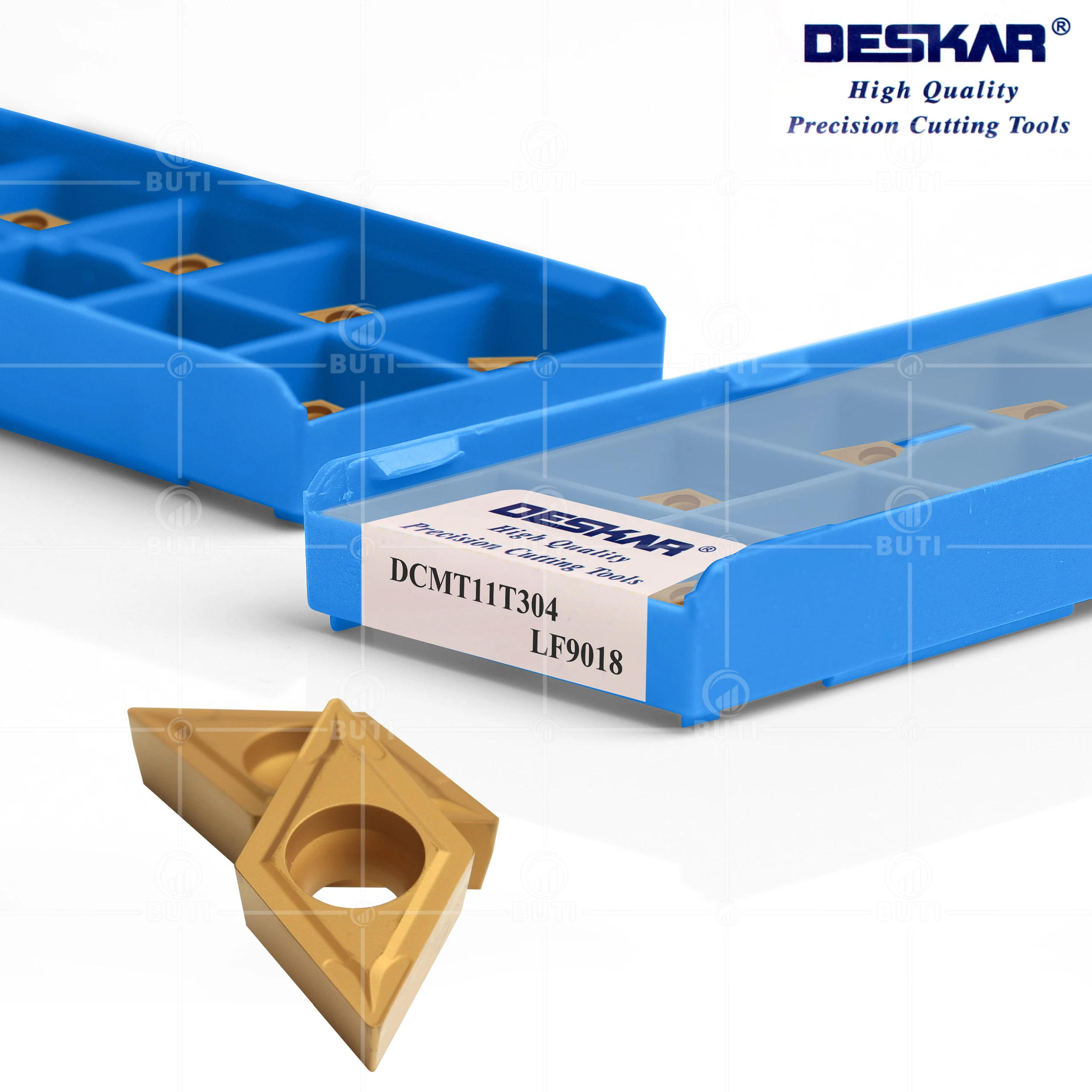 Imagem -02 - Deskar 100 Original Dcmt11t304 Dcmt11t308 Lf9018 Carbide Insere Ferramentas de Torno Cnc Lâminas de Liga Dura para Processamento de Aço