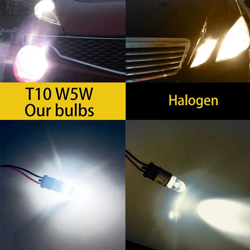 10PCS T10 W5W LED Bulbs 4014 26SMD Canbus 168 194 Signal Lamp White For Car Interior Parking Position Light Map Dome Light image 5