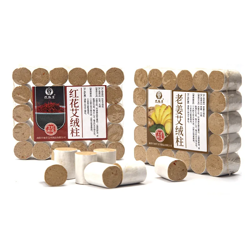 Thick Rolls with Safflower and Old Ginger Wormwood Columns for  Therapy Hot Compress