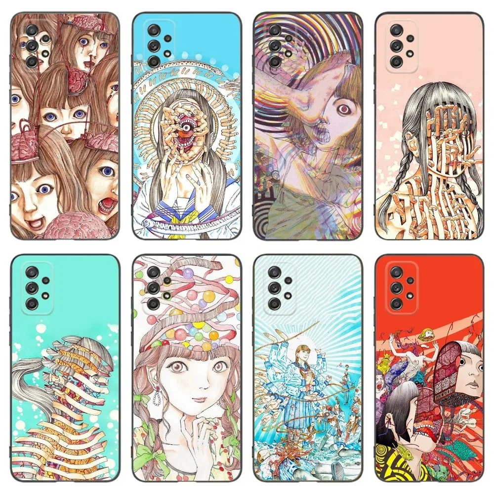 Shintaro Kago Horror Phone Case For Samsung Galaxy A13,A21s,A22,A31,A32,A52,A53,A71,A80,A91 Soft Black Phone Cover