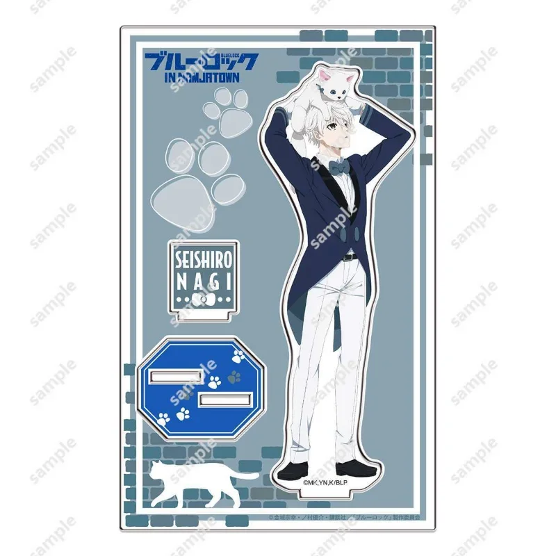 Blue Locking Pet Cat Model Anime Peripheral Isagi Chigiri Bachira Nagi Karasu Acrylic Stand Figure Desk Ornament Anime Souvenir