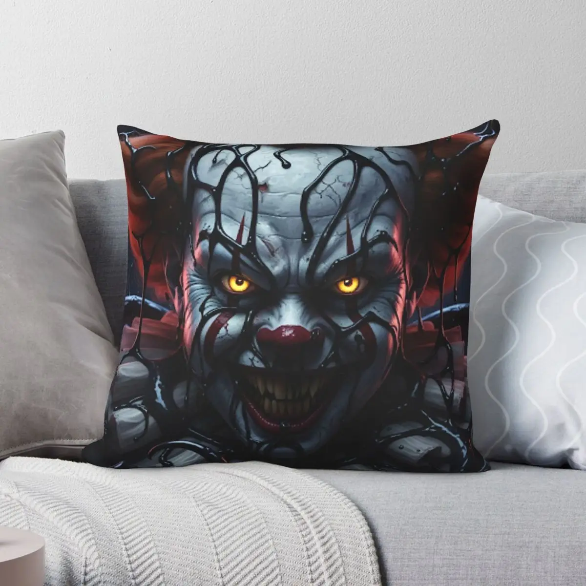 Pennywise Symbiote Pillowcase Polyester Linen Velvet Creative Zip Decor Throw Pillow Case Home Cushion Cover