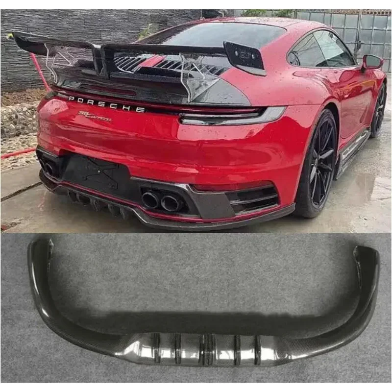 

Real Carbon Fiber Rear Bumper Trunk Diffuser Spoiler Cover For Porsche Carrera 911 992 2019 2020 2021 2022 2023