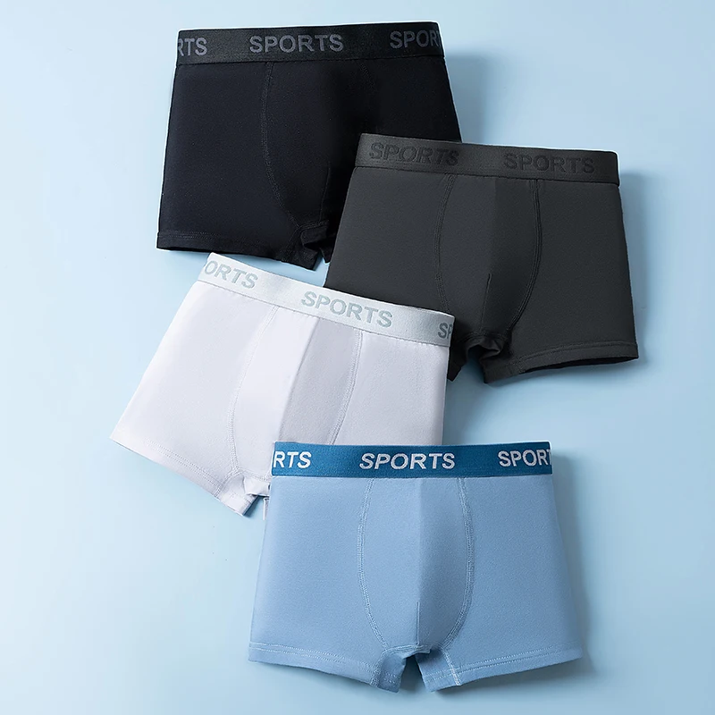 4 pairs of summer lightweight breathable boys' four-pleat pants, suitable for medium to large-sized boys