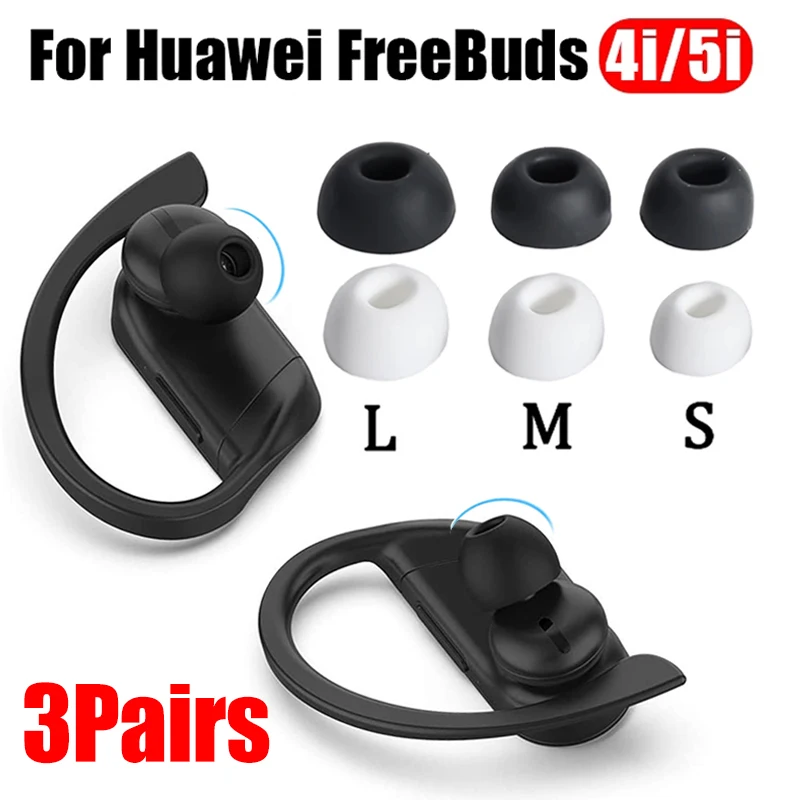 Silicone Earplugs Earbuds for Huawei Freebuds 4i/5i Wireless Headphone Sound Insulation Replace Ear Pads Cover In-Ear Eartips