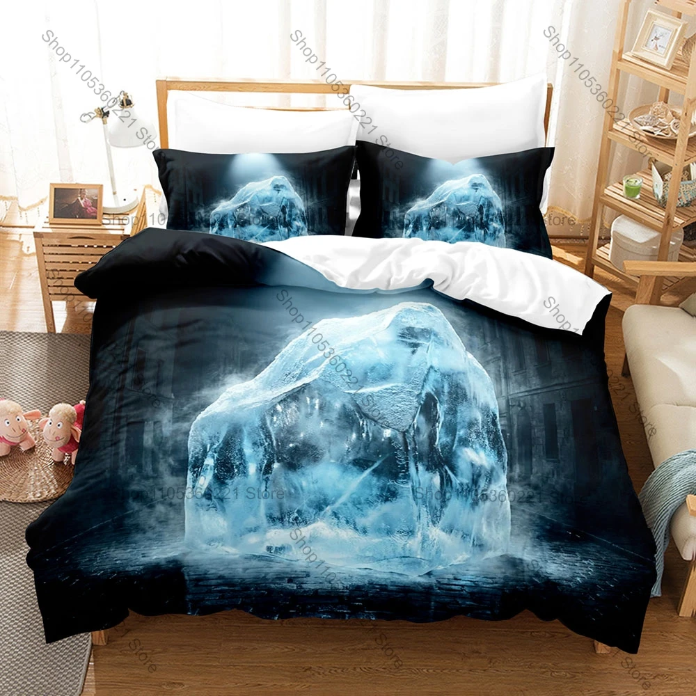 Drake Iceman Themed Bedding Set, Duvet Cover & 2 Pillowcases, Creative Graphic Pattern Breathable Fabric All Season