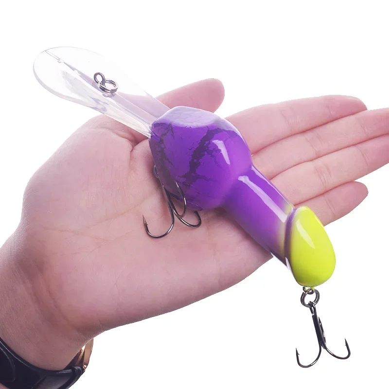 ZWICKE 85mm 27g Deep Diving Trolling Fishing Lure Big Minnow Dick Rattle Big Minnow Artificial Crank Hard Bait Fishing Tackle