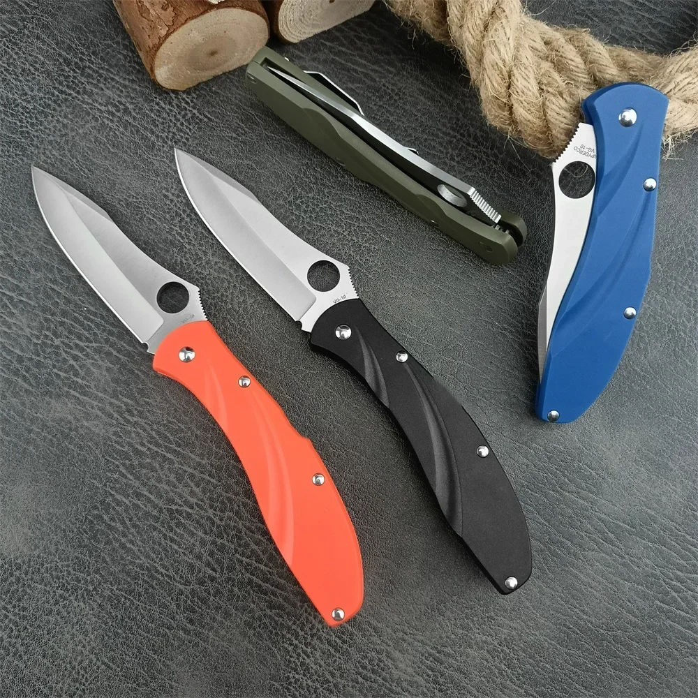 High Quality Centofante 3 Folding Knife D2 Plain Blade Nylon Fiber Handles Pocket Camping Hunting Tactical Knives EDC Multitool