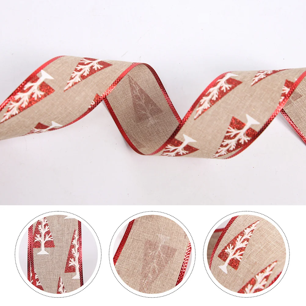 

1Pcs Pine Style Handmade Weaving Burlap Ribbon for DIY Gift Wrapping Decorative Hanging Ribbon Christmas Themed Party Accessory