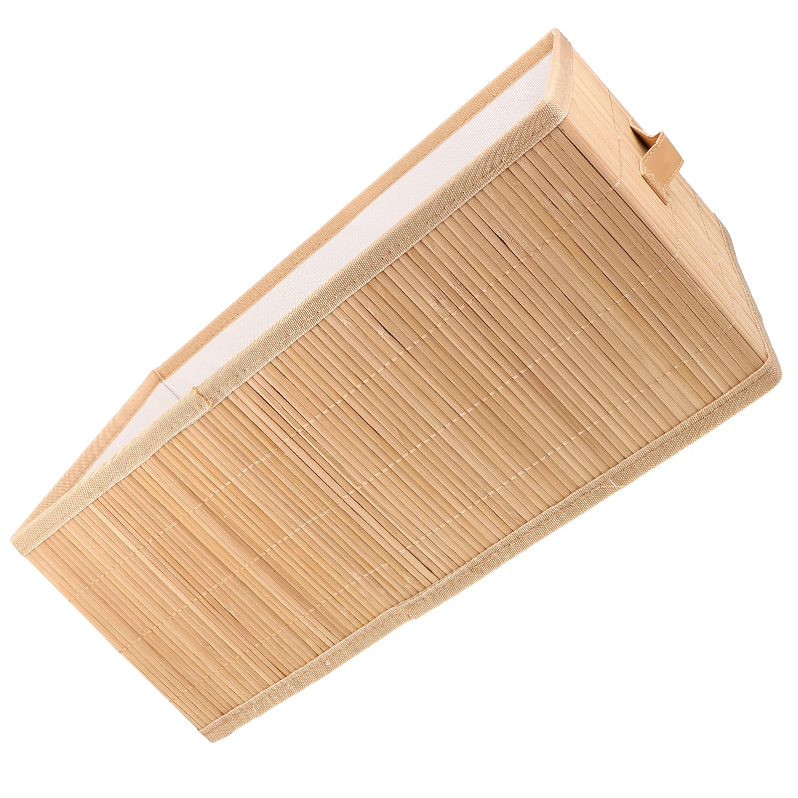 

Bamboo Storage Basket Foldable Woven Containers Large Capacity Clothes Bins Laundry Hamper Organizer Home Desktop Wardrobe