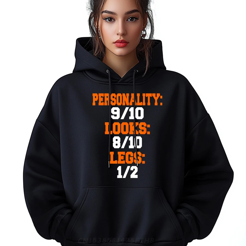 

Loose Women's Hoodies Round Collar Long Sleeve 2 Funny Leg Amputee Prosthetic Hoodies Casual Hoodies