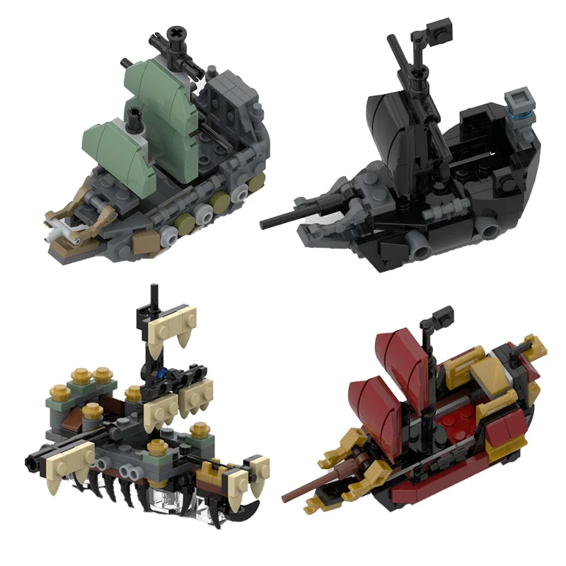 Строительные блоки пиратского корабля MOC, креативный черный жемчужный корабль, парусник, настольное украшение, сборная модель, игрушка-головоломка, подарок на день рождения