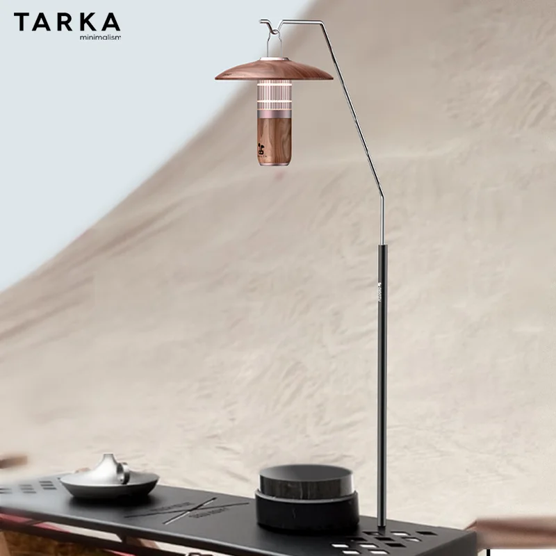 حامل فانوس خارجي من TARKA حامل إضاءة خفيف الوزن قابل للفصل لطاولة IGT معدات التخييم رف إضاءة لحديقة النزهة والشواء #2