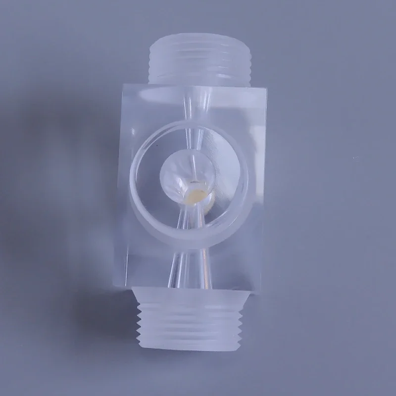 External Thread Clear Acrylic Flow Blending Tube Gas Liquid Integration Fitting