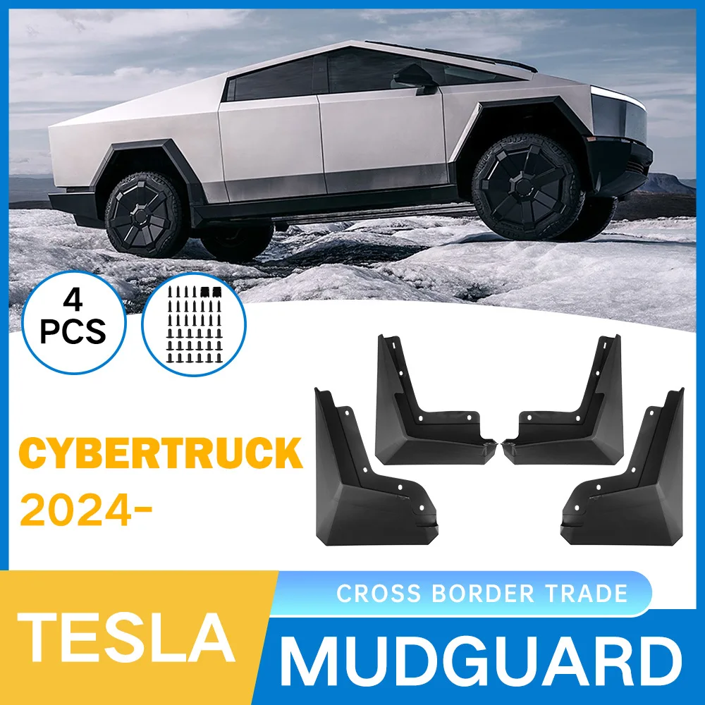 

Fenders For Tesla Cybertruck 2024 car tire mudguard modification,Mudflaps Front Rear Flares Splash Guards Cover Car Accessorie