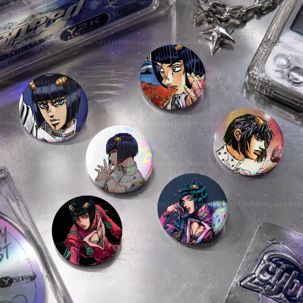 B-Bucciarati J-JOJO Pin Round Circle Shape Metal Button Pin Badge Pinback Decoration Gifts Clothes Decor