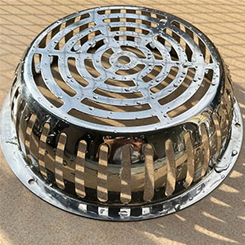 304 Stainless Steel Rooftop Floor Drain Cover Roof Balcony Sewer Filter Gutter Drain Pipe Anti-Blocking Mesh Cover