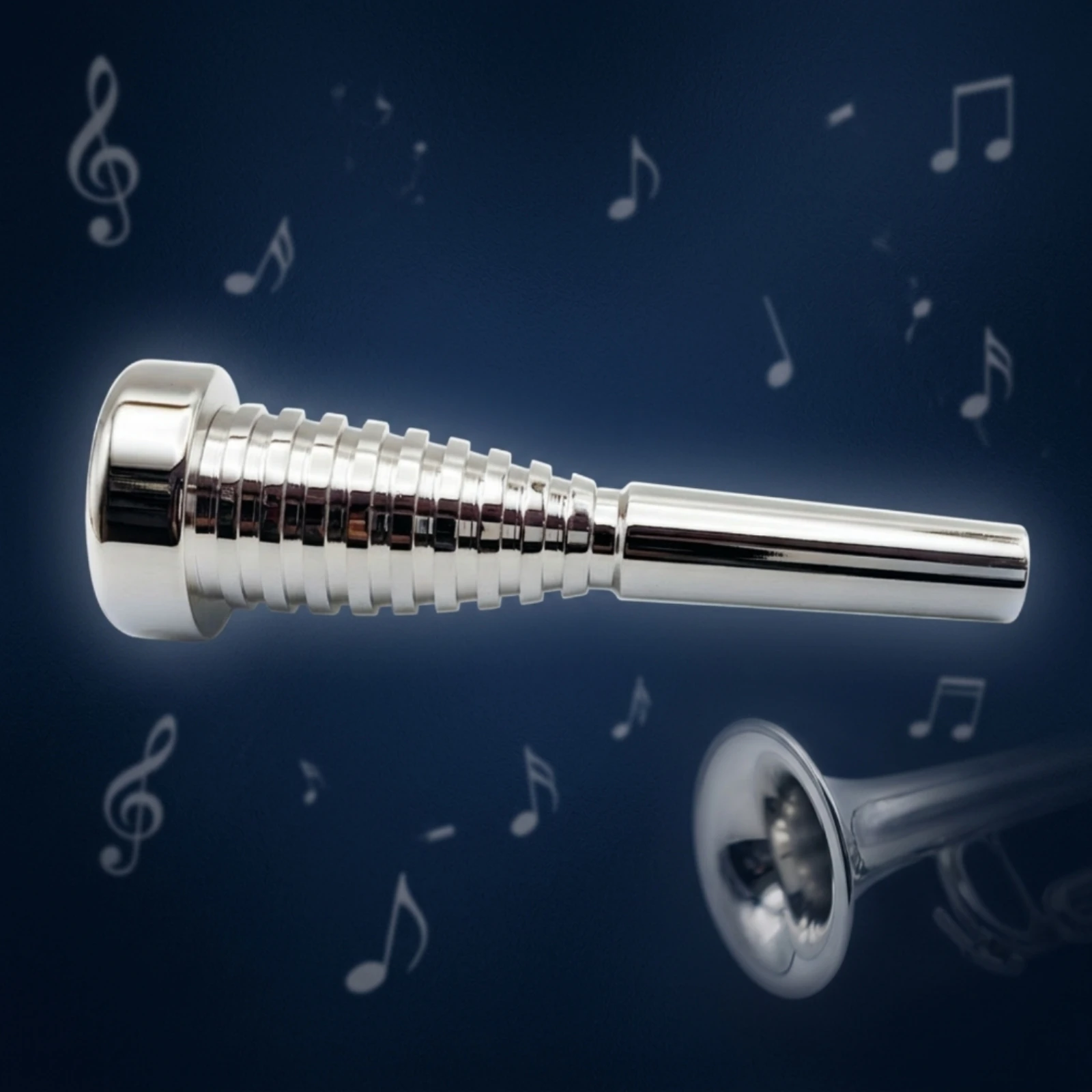 Trumpet Mouthpiece with Spiral Body Copper Trumpet Mouthpiece Smooth Shank Sturdy for Students, Practice, Rehearsal