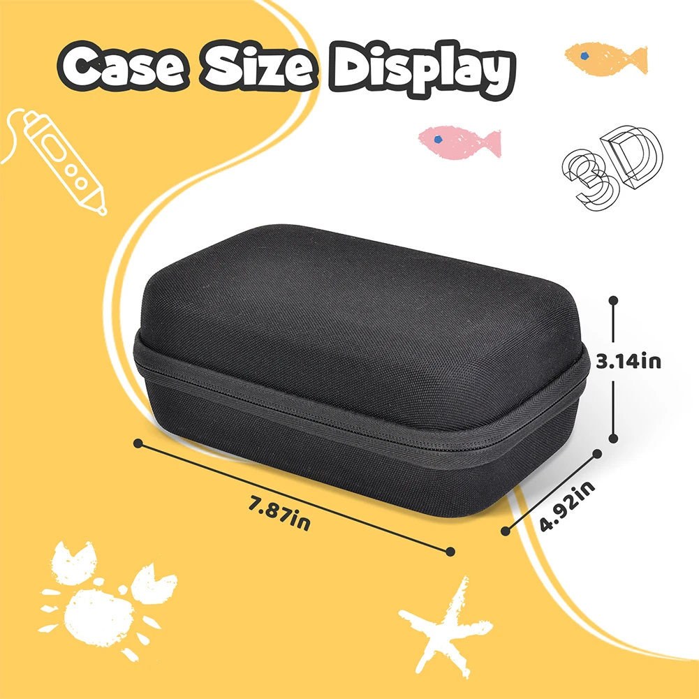 Hard Carrying Case for SCRIB3D P1 3D Printing Pen/MYNT3D Super 3D Pen with Mesh Pocket Carrying Bag for PLA Filament and Charger