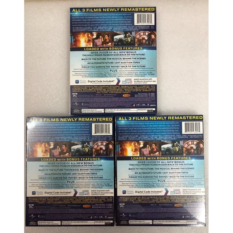Blu-ray Disc 50G Back to the Future 1-3 Trilogy 3BD50 Plus BD25 Movie Collection
