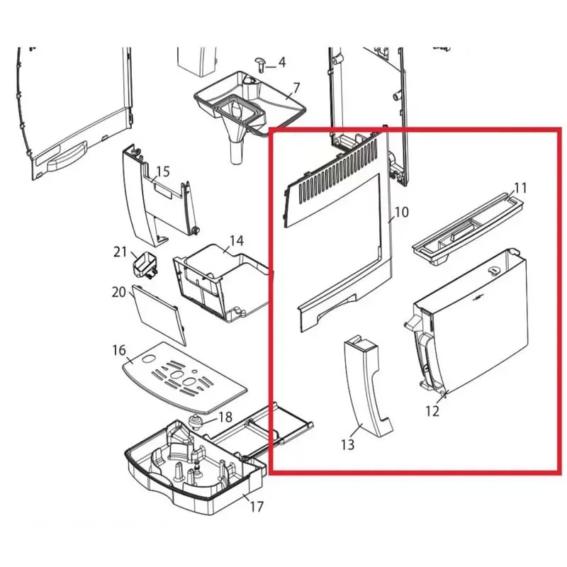 

Suitable for DeLonghi Delong fully automatic coffee machine water tank Applicable model M2 TB Model D9 T