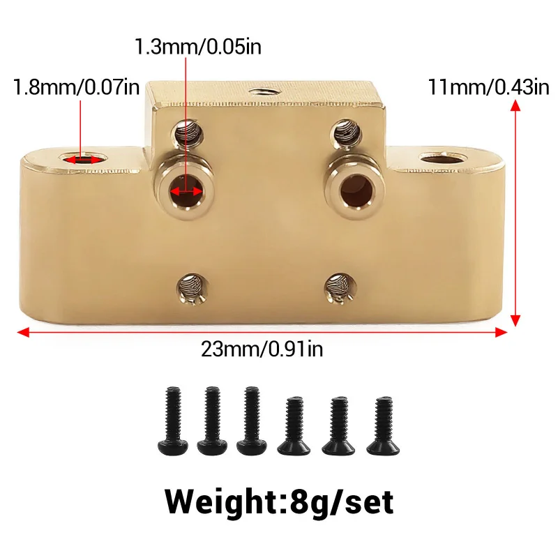 Losi 1:24 Micro-B/1:28 Micro-TBrass front lower arm bracketW292