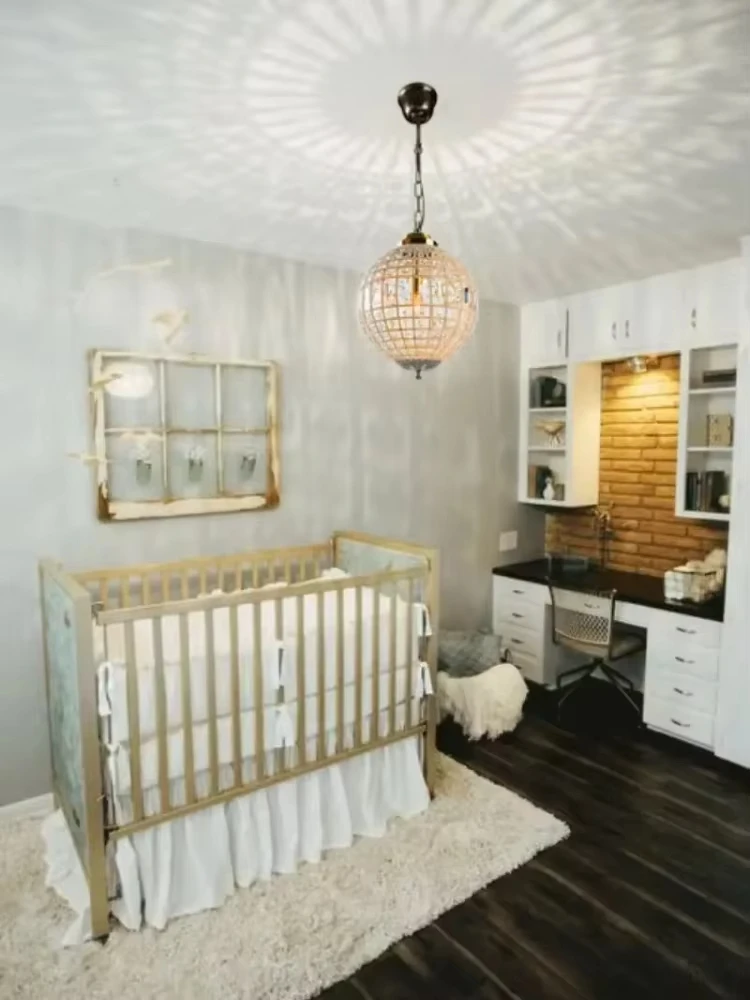 Retro Vintage Royal Empire Ball Chandelier Crystal Modern Pendant Lamp Lustres Lights E27 for Living Room Bedroom Bathroom Hotel