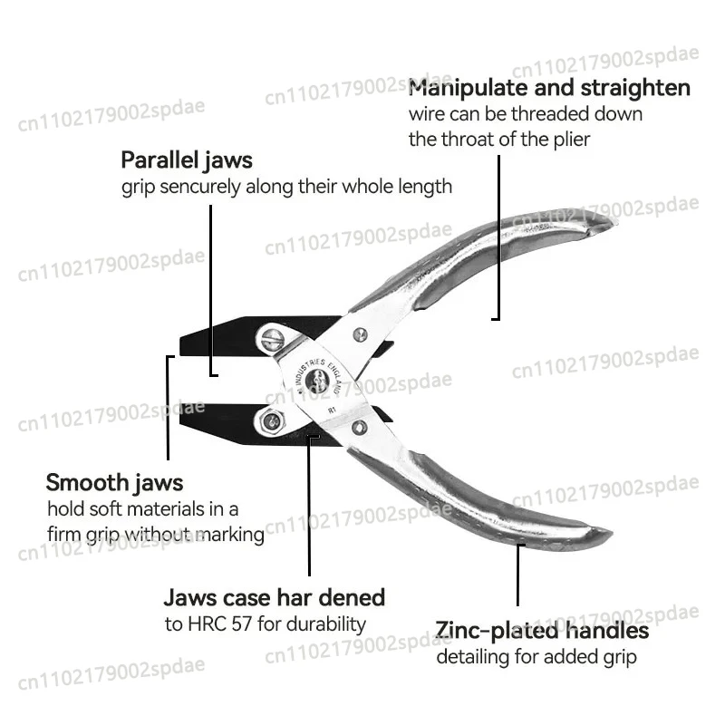 140mm Smooth Jaws Flat Nose Parallel Jewelry Plier Professional Jewelry Craft Making Wire Loop Making Clamp Tools