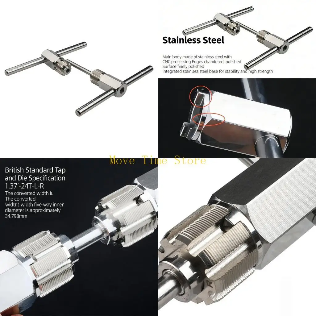 92ME Bicycles Bottom Bracket Thread Tapping Tool Adjustable Ratchet Tap Holder Wrenches