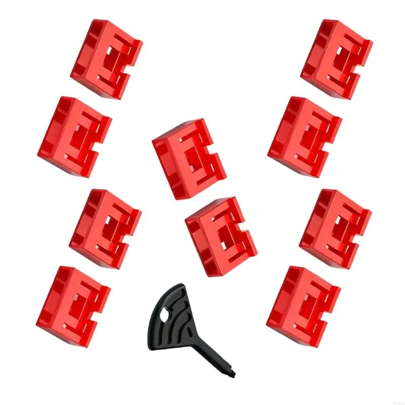 CORA Pack Of 10 USB Port Locks With For Data Security And Dust Protections On Computers And Laptops
