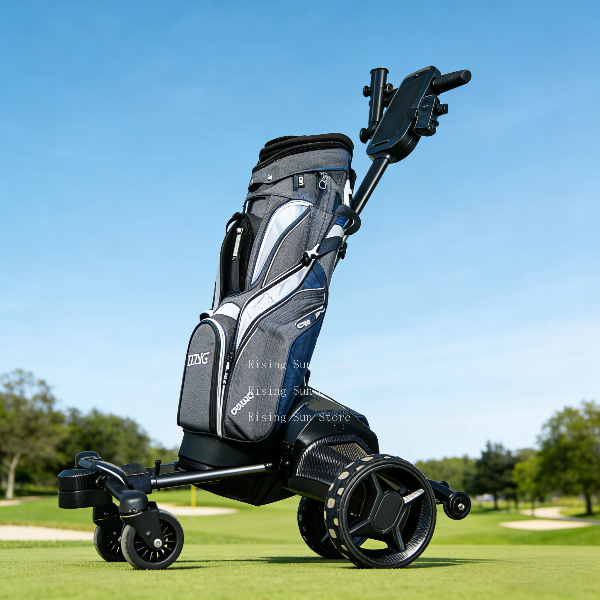 Smart Remote Control Golf Cart Follow Me Foldable Lightweight Anti-Dumping  Golf Cart