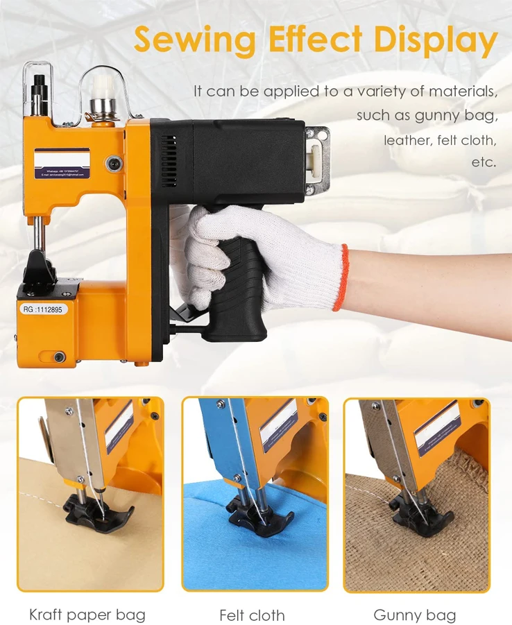 Electric Sewing Machine Sack Portable High Speed Sealing Machine Baler Handheld Mini Weaving And Sealing Machine