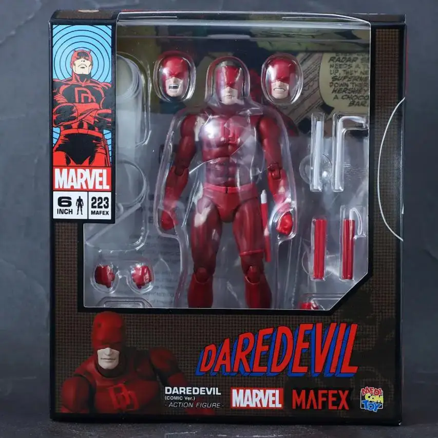 MAFEX 223 escala 1/12 versión cómica Marvel Matt Murdock Daredevil figura de acción modelo de juguete articulado de 6 pulgadas para coleccionistas