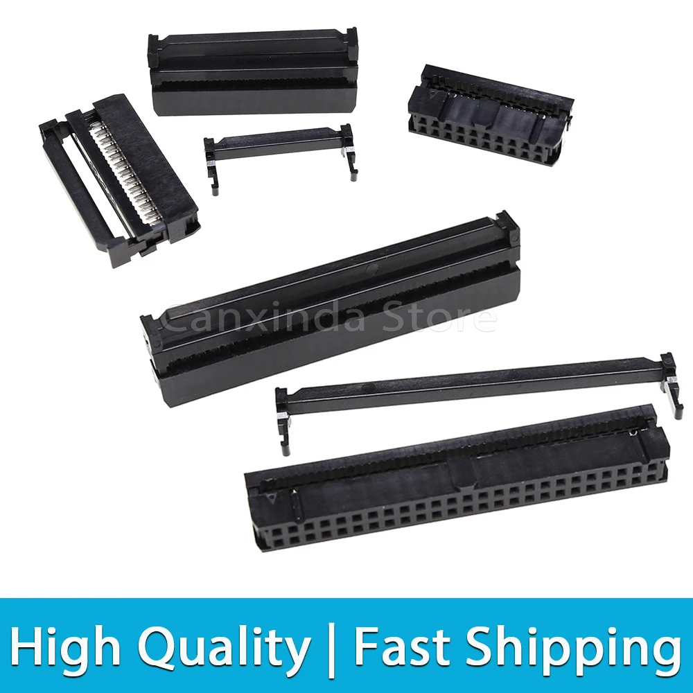

5pcs FC 2.54mm Pitch Female IDC Socket Header 6 8 10 14 16 20 26 30 34 40 50 64 Pin Cable Connector