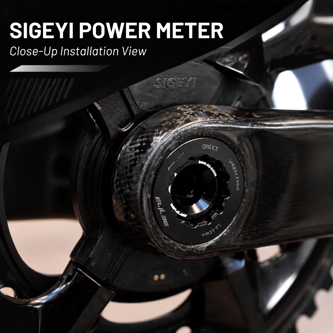 SIGEYI Potenciómetro Araña AXO SL para Bicicleta Medidor de potencia para bici SRAM SHIMANO Spider IP67 con batería de duración ultralarga