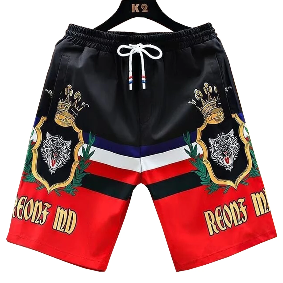 Men's Casual Shorts Printed With Cartoon Letter Patterns Summer Loose Beach Pants Color Multiple Styles Choose From