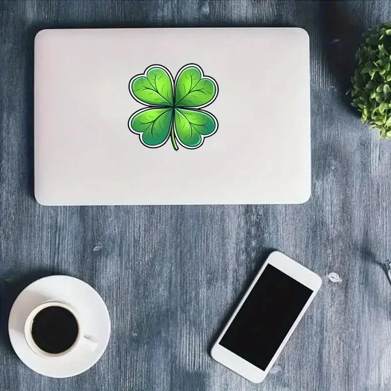 Lucky Clover Funny Waterproof Vinyl Car Decal, Exterior Decorative Accessories, Used for Car, Motorcycle, Laptop, Van, Window