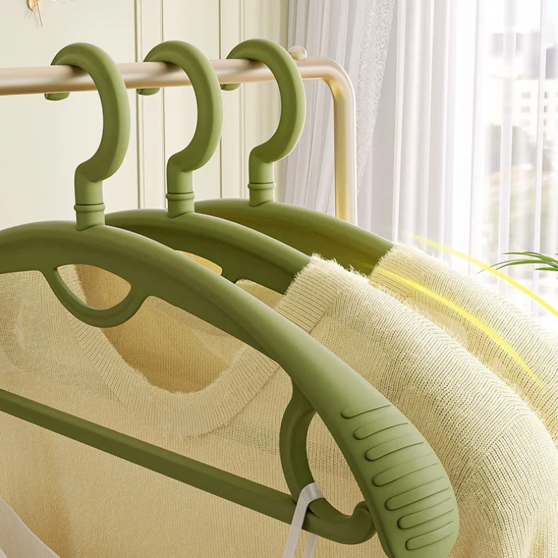 

10pcs plastic Hangers Non-Slip Rotin Baby Clothes Hangers Portable Children Closet Organizer Drying Clothes Space Saving