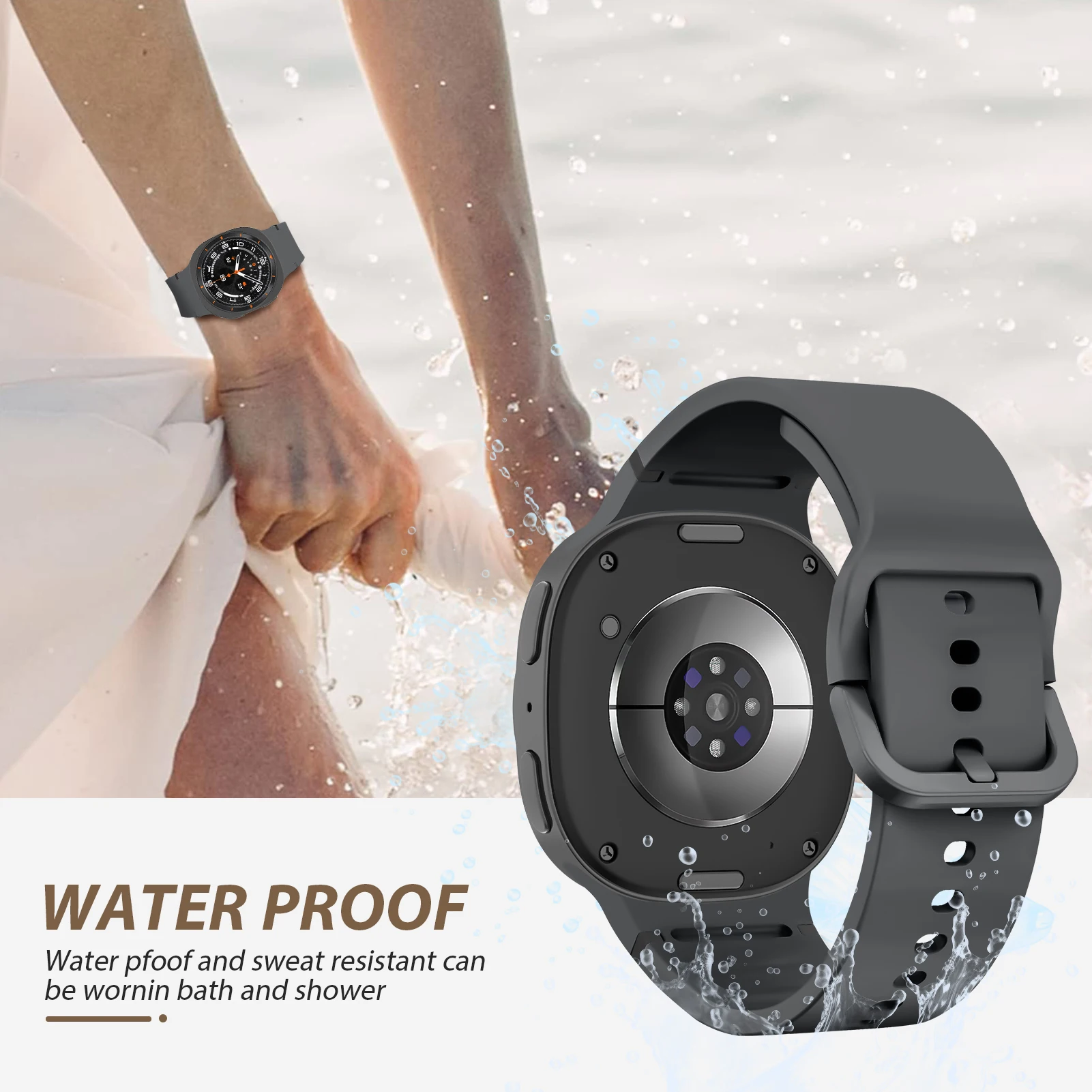 Sport Straps for Samsung Galaxy Watch 8/8 classic 46mm 44mm 40mm Official Wristband Blet Bracelets correa Galaxy Watch 8 Band image 4