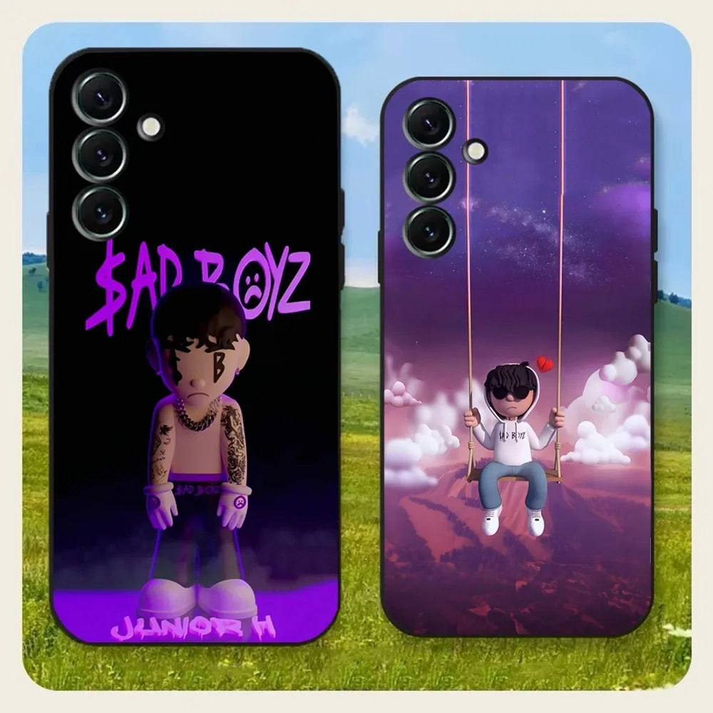 

Singer Junior H Sad Boyz Phone Case For Samsung Galaxy A20,A21s,A22,A31,A32,A52,A53,A72,73,A80,A91Soft Black Cover
