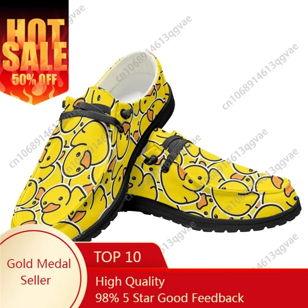 Yellow Duck Pattern Casual Shoes Flat Shoe Men Woman Breathable Casual Indoor Outdoor Lightweight Footwear Couple Custom Shoe