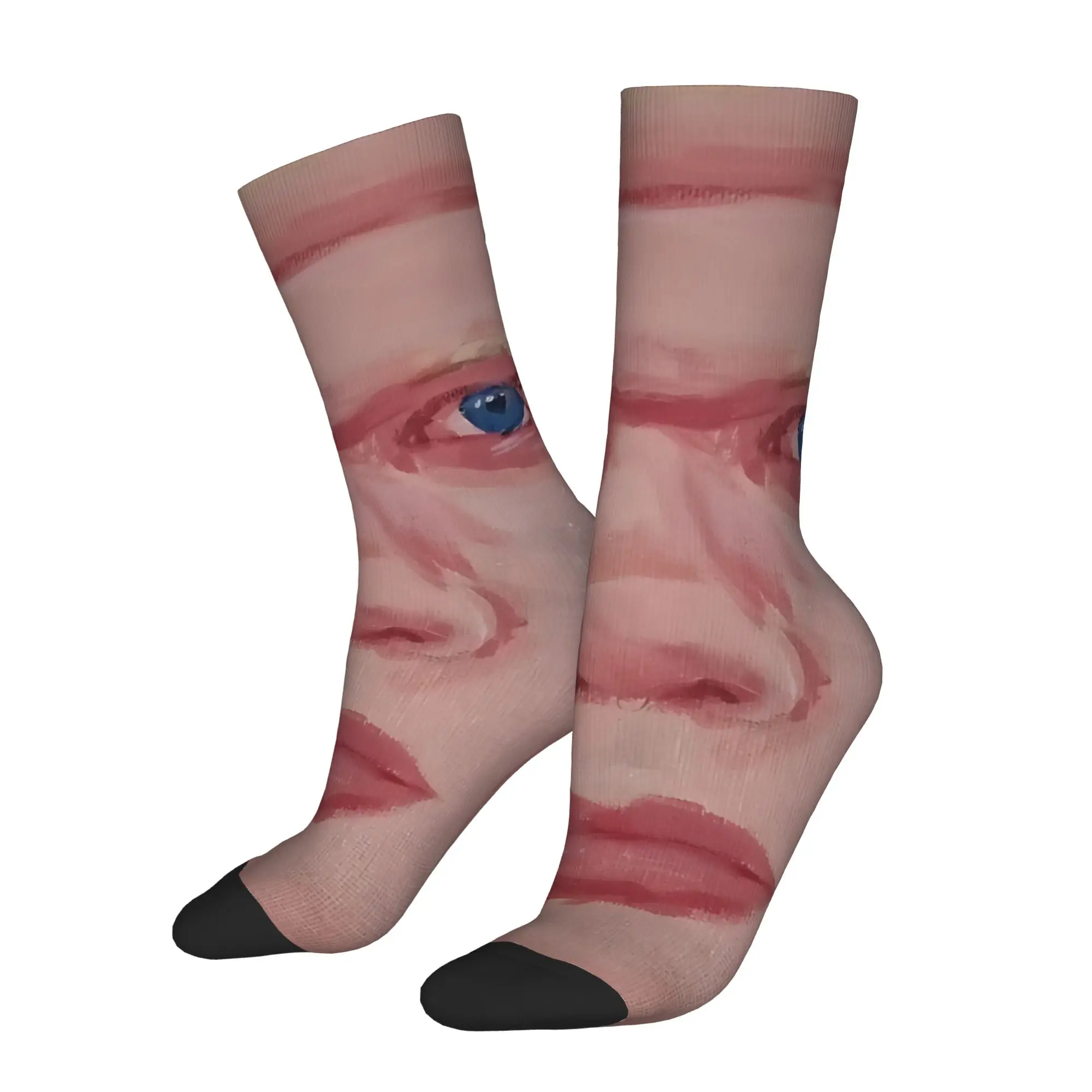 Happy Funny Male Men Socks Casual Rory Paints Haalands Face Sock Soccer Football Sport Women Socks Spring Summer Autumn Winter