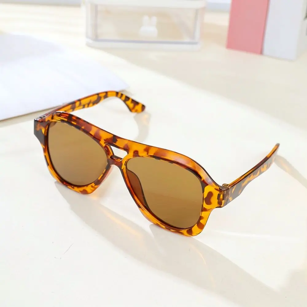 Fashion Pilot Sunglasses For For Squerbling Vintage Retro Style Double Bridge Shades Oversized Frame Sun Glasses Unisex UV